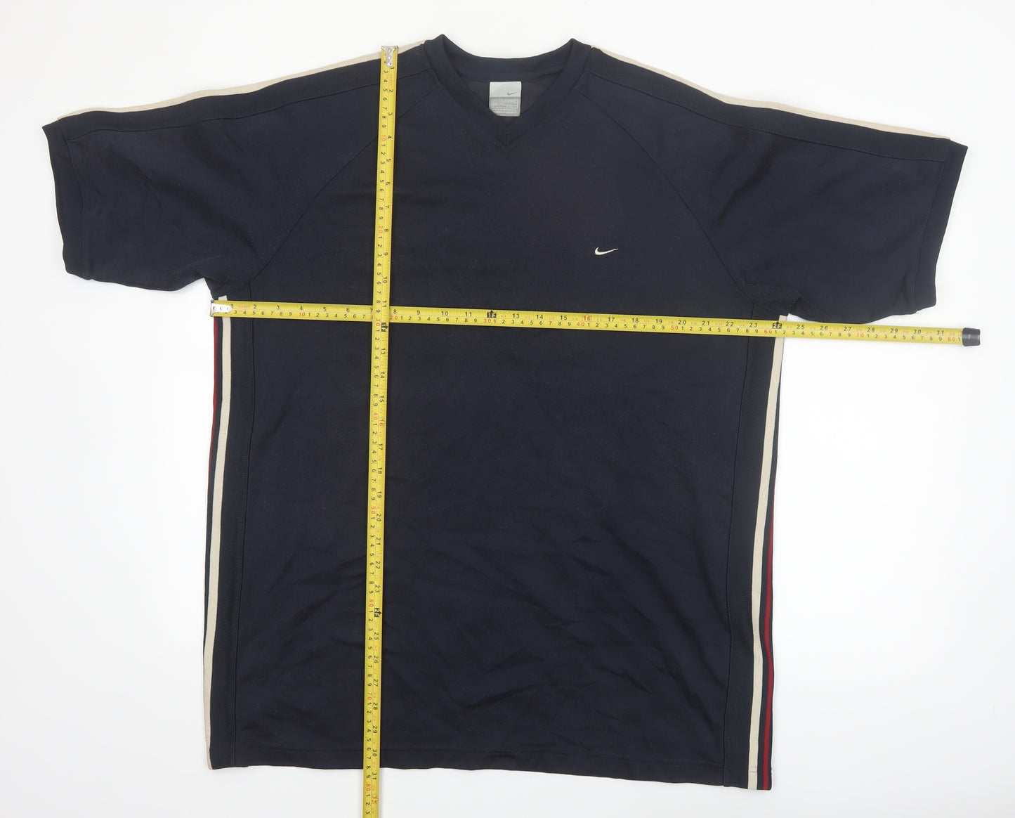 Nike Men's Blue XL V-Neck Sports T-Shirt Lightweight