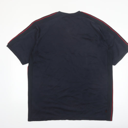 Nike Men's Blue XL V-Neck Sports T-Shirt Lightweight