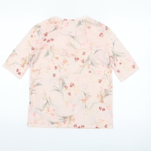 Marks and Spencer Women’s Pink Floral Lace T-Shirt Size 8