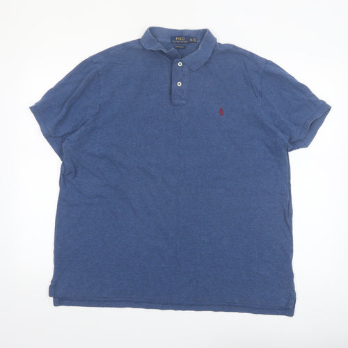 Polo Ralph Lauren Men's Blue Custom Slim Fit Cotton Polo XXL