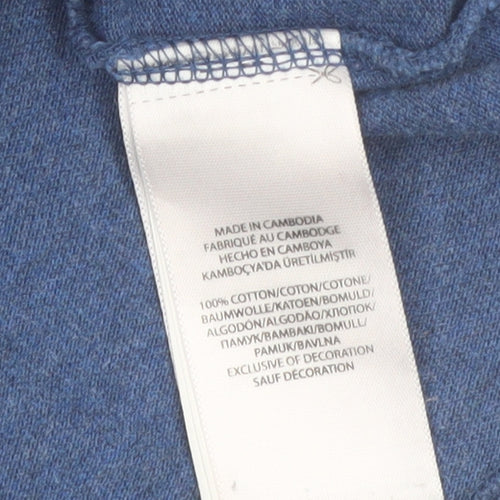 Polo Ralph Lauren Men's Blue Custom Slim Fit Cotton Polo XXL