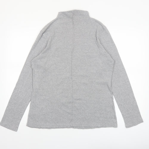 Next Women’s Grey Long Sleeve Roll Neck Cotton Jersey Top Size 22