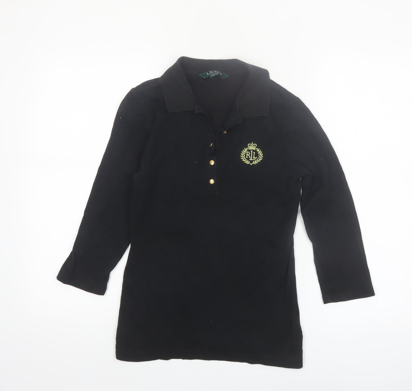 Ralph Lauren Women’s Black Long Sleeve Polo Shirt Size S