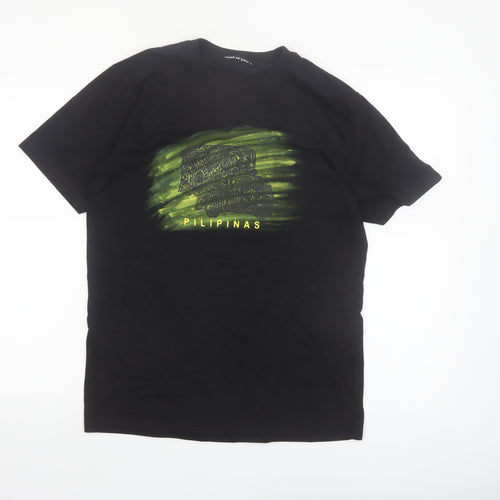 Obra Ni Juan Men’s Black Pilipinas Graphic T-Shirt Size L