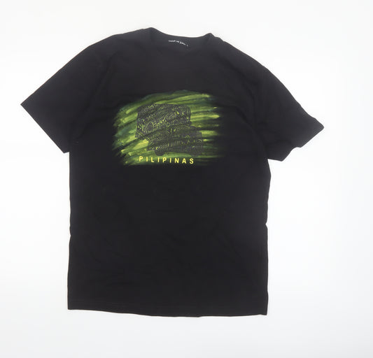 Obra Ni Juan Men’s Black Pilipinas Graphic T-Shirt Size L