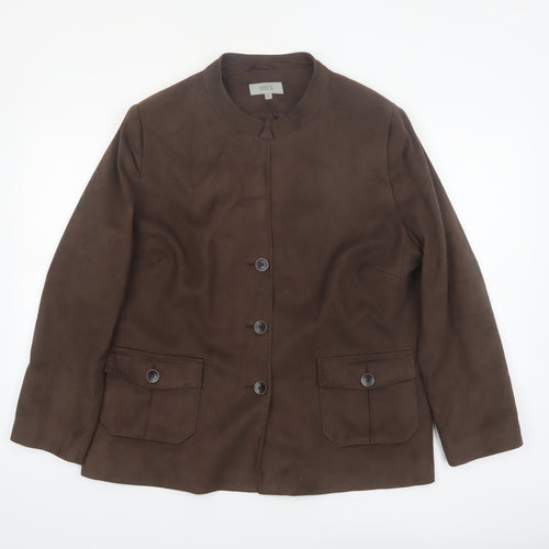Marks and Spencer Women’s Brown Blazer Jacket Size 20 Lined Workwear