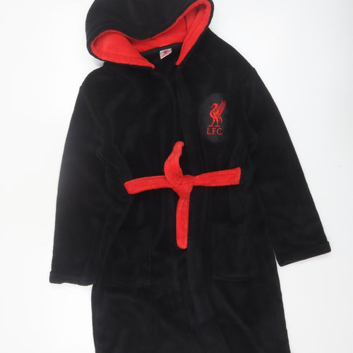 Liverpool FC Boys Black Fleece Hooded Robe 9-10 Years
