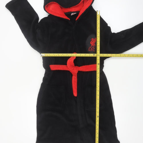 Liverpool FC Boys Black Fleece Hooded Robe 9-10 Years