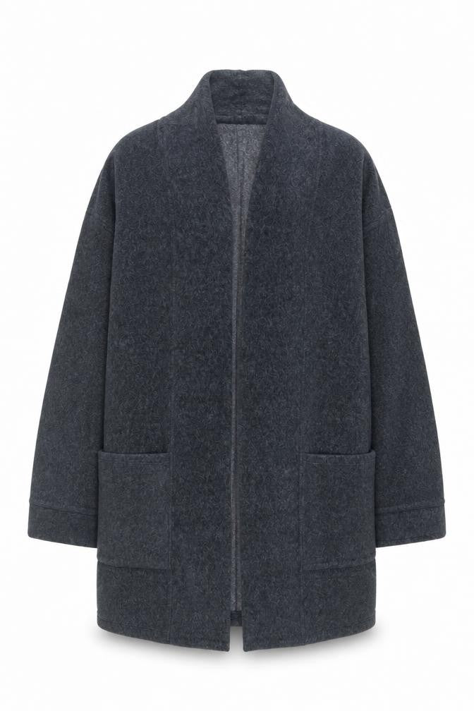 DKNY Men Grey L Robe Soft Lounge Nightwear Polyester Blend