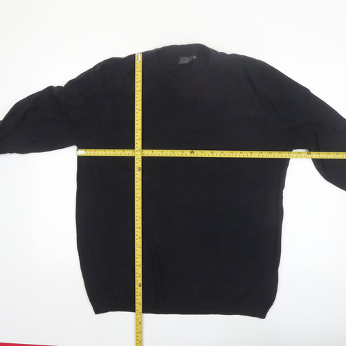 Jack & Jones Men's Black XL Cotton Crew Neck Jumper