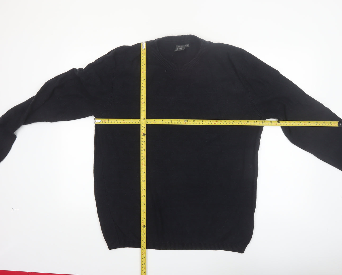 Jack & Jones Men's Black XL Cotton Crew Neck Jumper