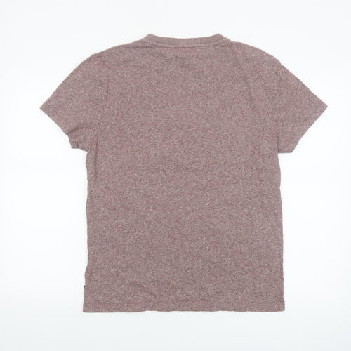 Superdry Men’s Brown Marl Crew Neck Organic Cotton T-Shirt Size M