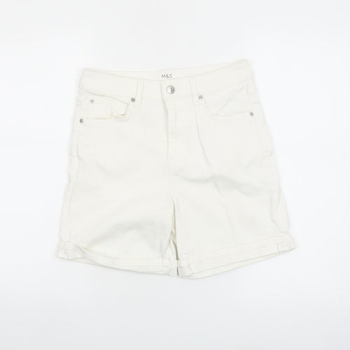 Marks and Spencer Women’s Ivory Size 6 Boyfriend Shorts