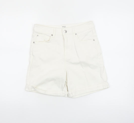 Marks and Spencer Women’s Ivory Size 6 Boyfriend Shorts