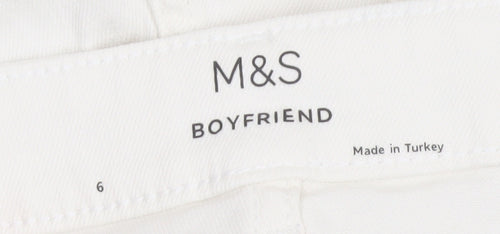 Marks and Spencer Women’s Ivory Size 6 Boyfriend Shorts