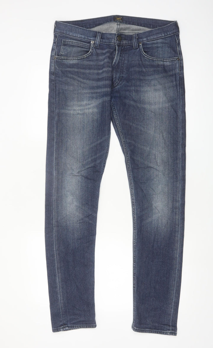 Lee Men’s Blue Luke Slim Fit Jeans W32 L34 Denim Classic