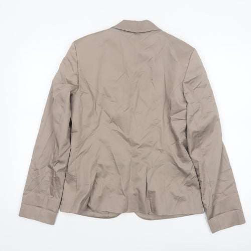 Betty Barclay Women’s Beige Blazer Size 12 Classic Single-Breasted Jacket