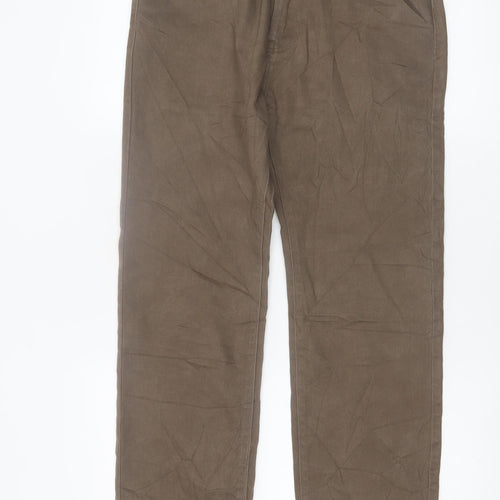 Marks and Spencer Men's Brown Straight Leg Jeans 30/29 Regular Fit Denim