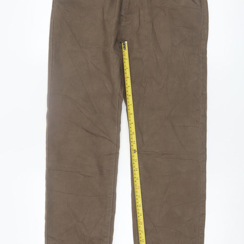 Marks and Spencer Men's Brown Straight Leg Jeans 30/29 Regular Fit Denim