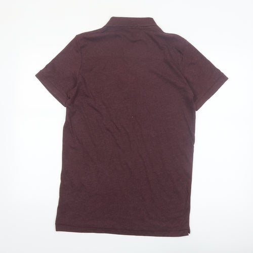 French Connection Men's Brown Short Sleeve Polo Shirt M Regular Fit