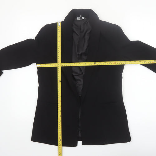 Next Women's Black Shawl Lapel Belted Blazer Jacket Size 8