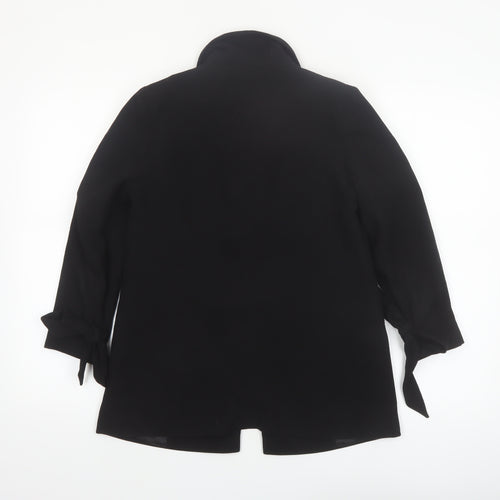 Next Women's Black Shawl Lapel Belted Blazer Jacket Size 8