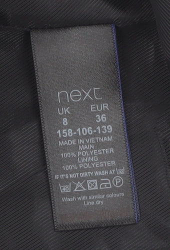 Next Women's Black Shawl Lapel Belted Blazer Jacket Size 8