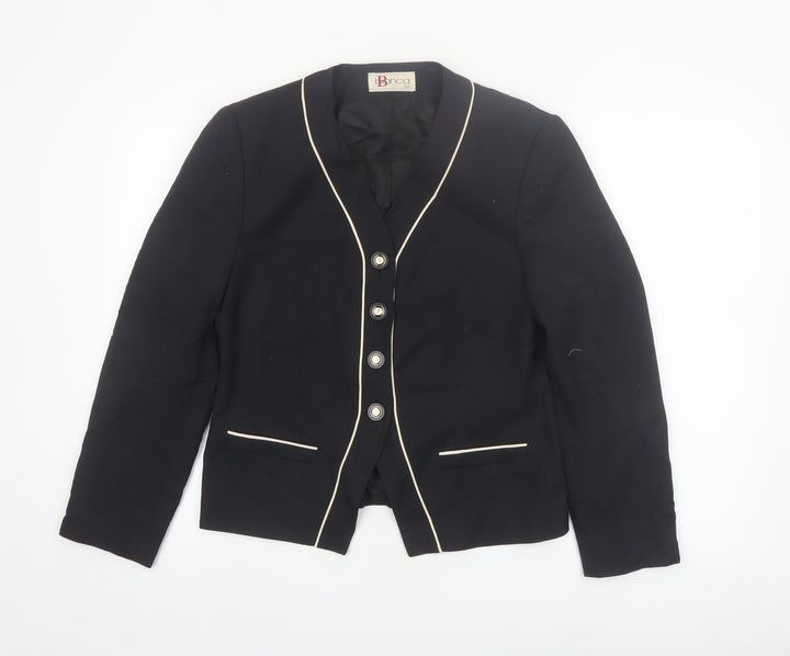 Bianca Women's Black Size 8 Shawl Collar Tailored Blazer Jacket