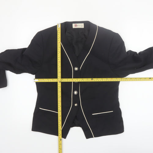 Bianca Women's Black Size 8 Shawl Collar Tailored Blazer Jacket