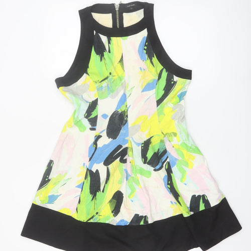 River Island Women's Multicoloured Fit & Flare Short Dress Size 14