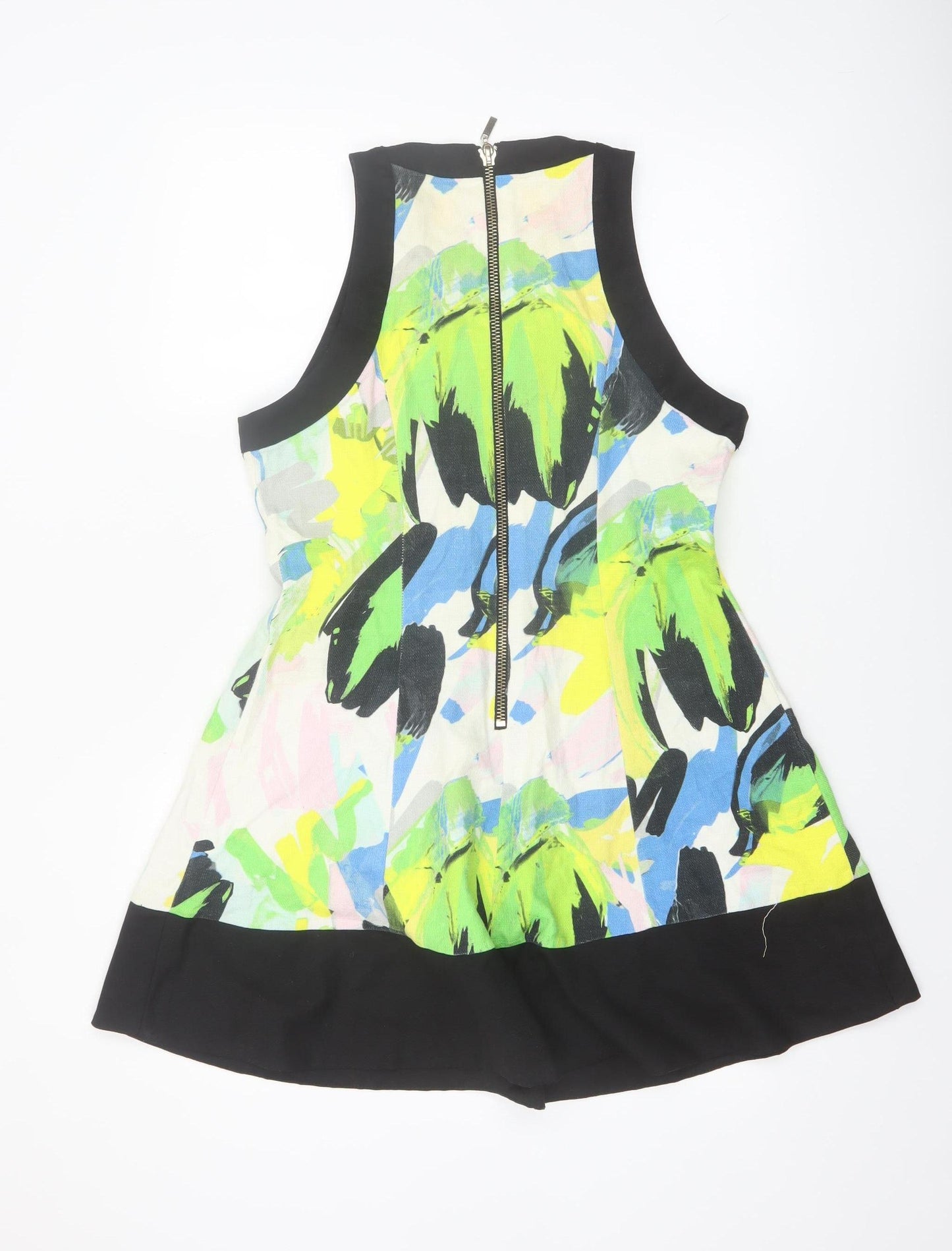 River Island Women's Multicoloured Fit & Flare Short Dress Size 14