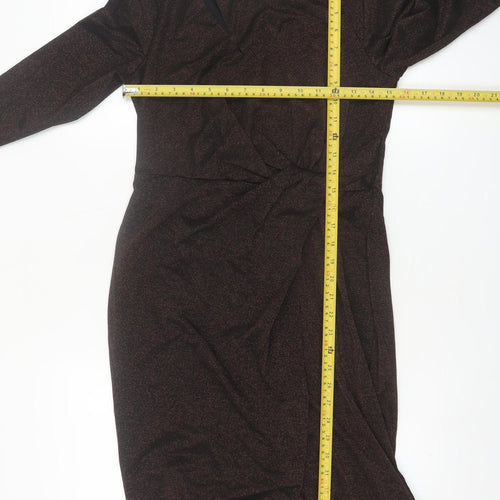 Marks and Spencer Women Brown Sheath Knee Length Dress Size 10