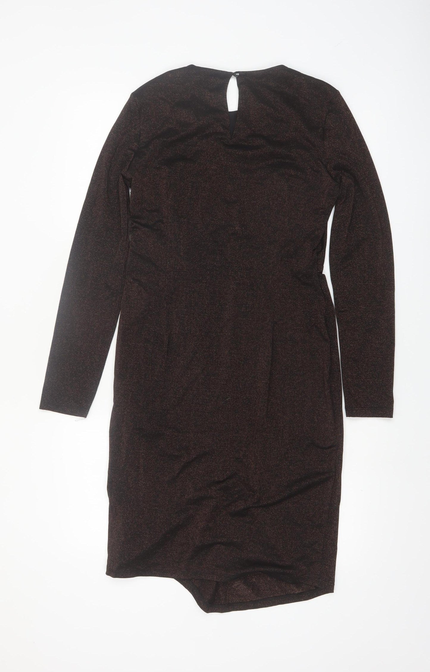 Marks and Spencer Women Brown Sheath Knee Length Dress Size 10