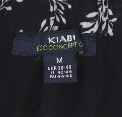 Kiabi Women’s Black Floral Pleated Midi Skirt Size 12