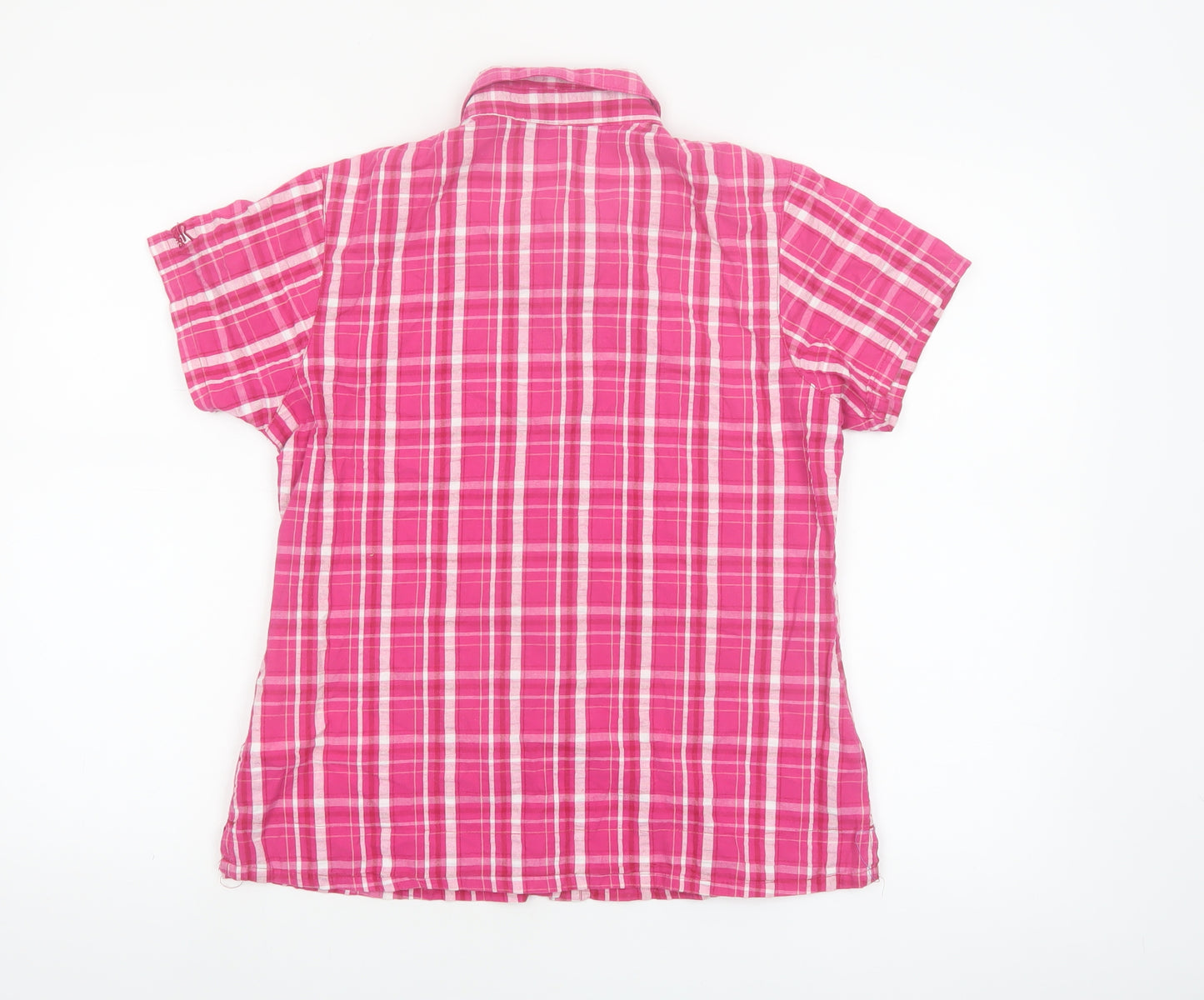 Regatta Women's Pink Check Cotton Button-Up Shirt Size 12