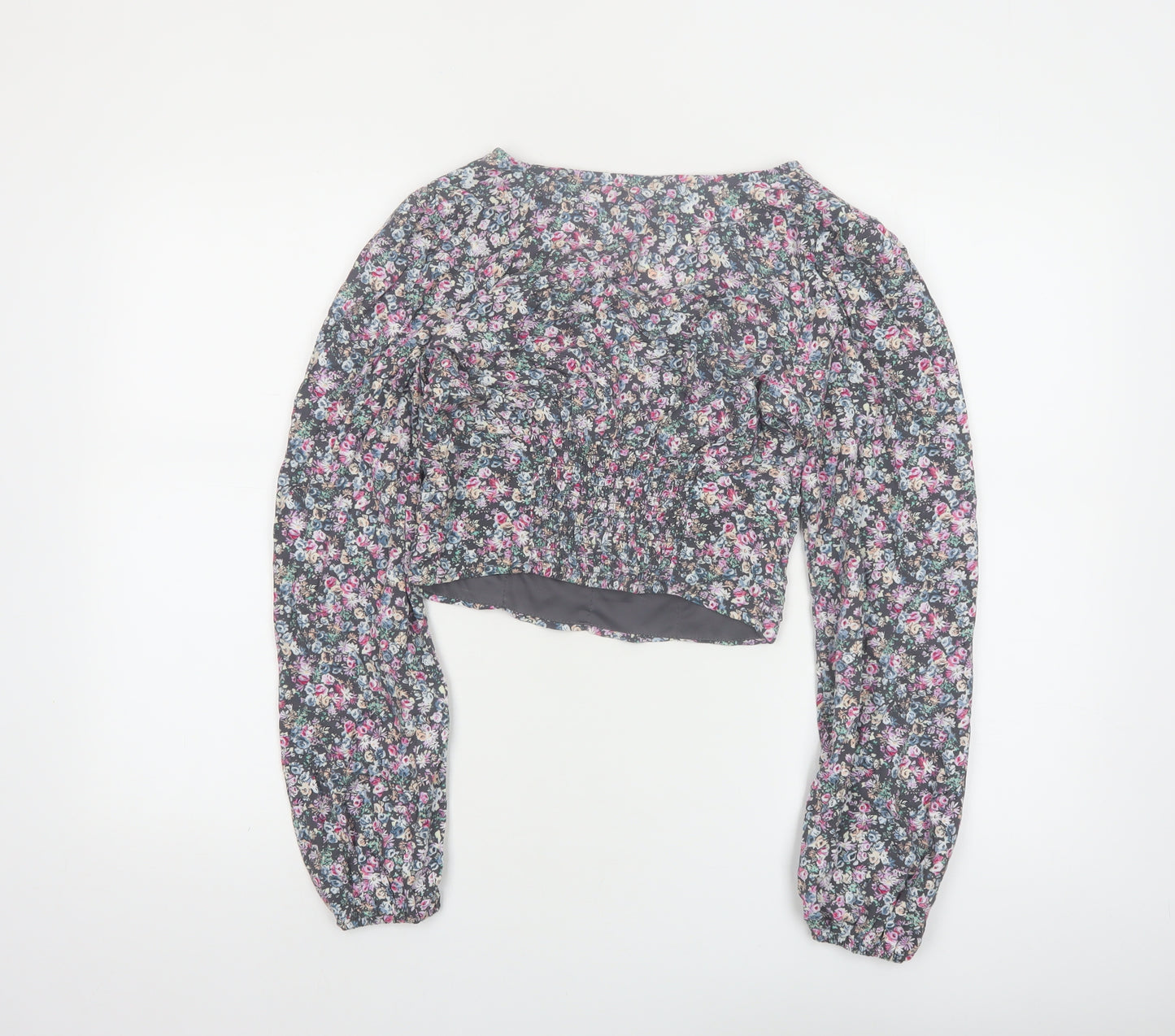 Wild Fable Women’s Multicoloured Floral Cropped Blouse XS