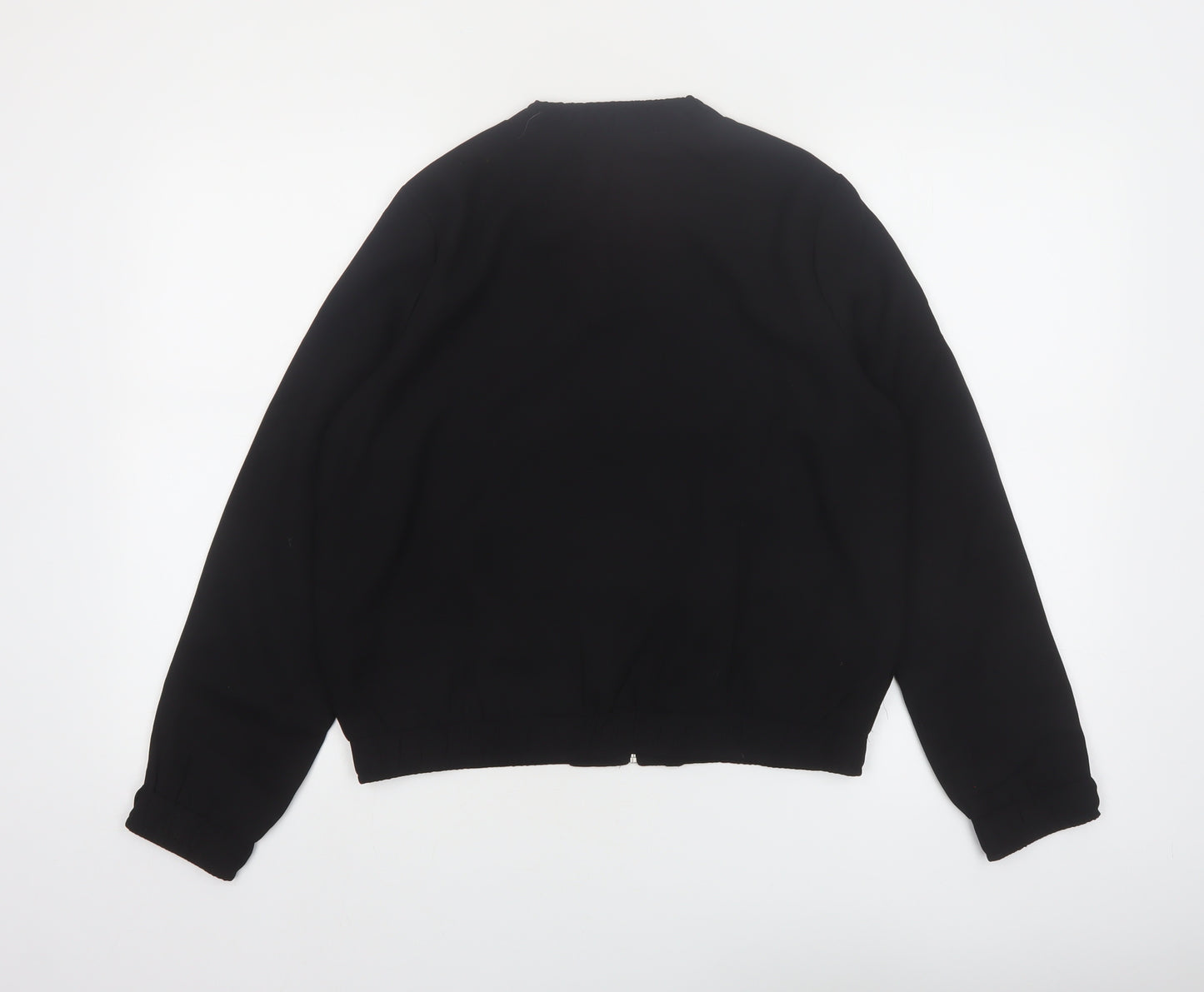 Reserved Women’s Black Beaded Bomber Jacket Size 8