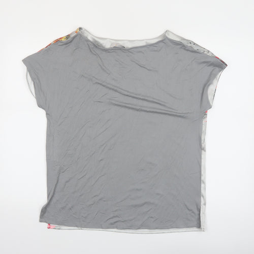 Marks and Spencer Women’s Grey Floral Short Sleeve T-Shirt Size 12