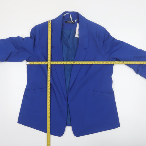 Dorothy Perkins Women’s Blue Regular Fit Blazer UK 18 Notch Lapel Jacket