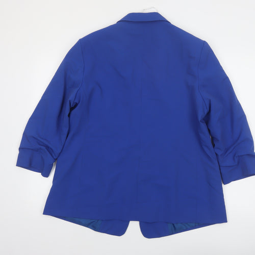 Dorothy Perkins Women’s Blue Regular Fit Blazer UK 18 Notch Lapel Jacket