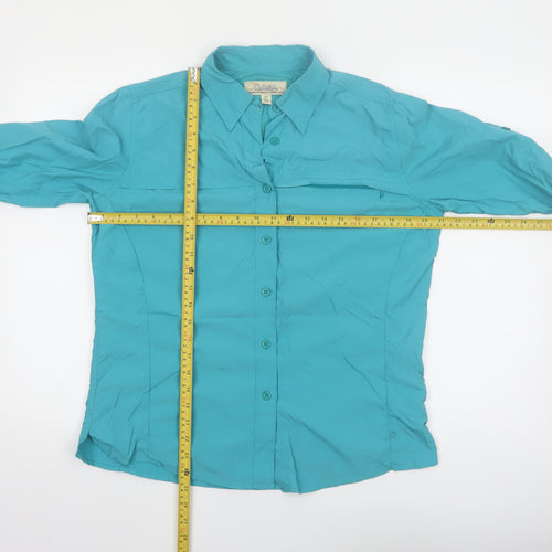 Cabela's Women's Blue Long Sleeve Button-Up Nylon Shirt Size S