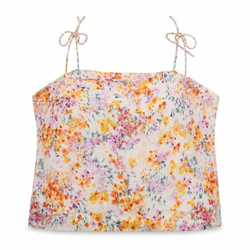 H&M Womens Multicoloured Floral Linen Camisole Top XL