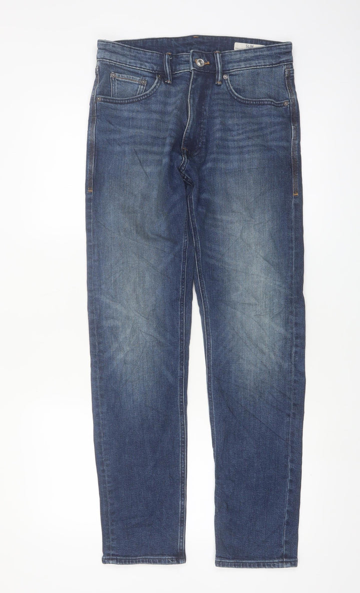 Marks and Spencer Men's Blue Slim Fit Stretch Denim Jeans 30W 31L