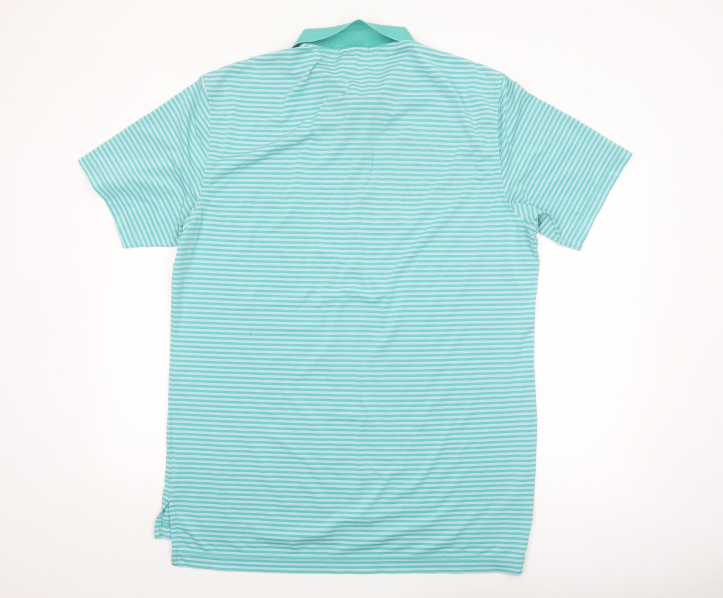 Peter Millar Men's Blue Striped Performance Polo Shirt M