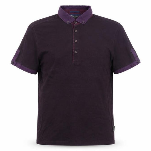 Ted Baker Men’s Purple Cotton Button-Down Polo Shirt Size M