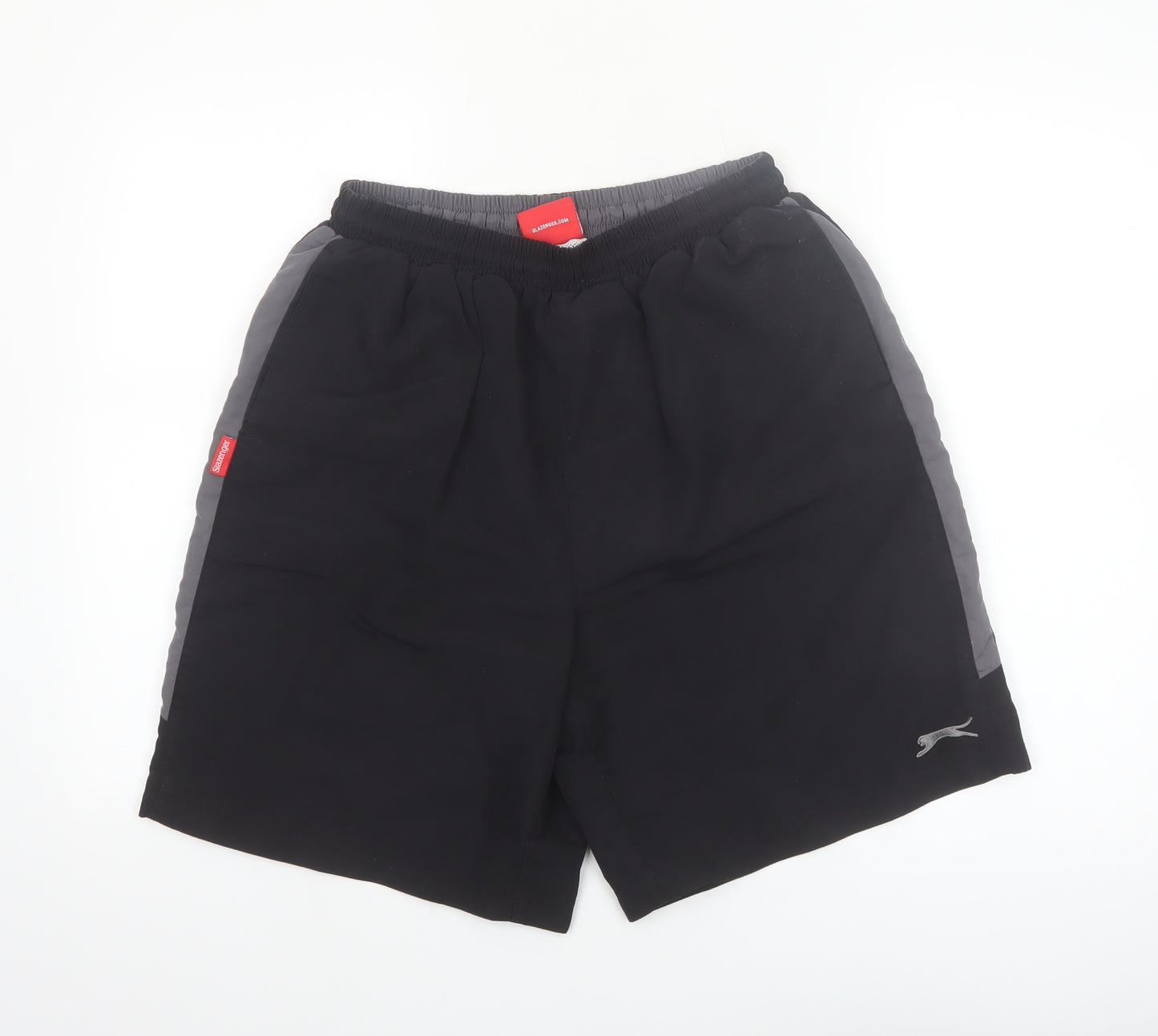 Slazenger Men's Black L Sports Shorts Polyester Elastic Waist