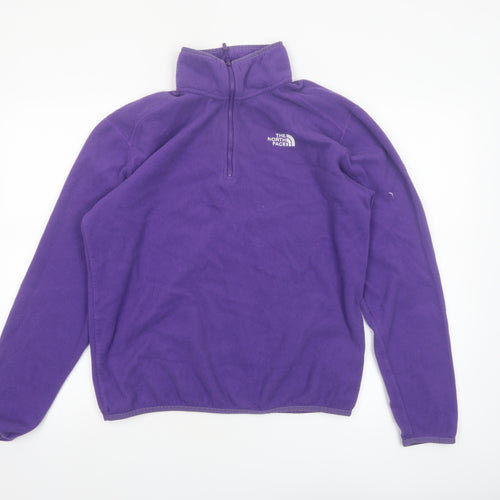 The North Face Men's Purple Fleece 1/4 Zip Pullover Sweatshirt Size M