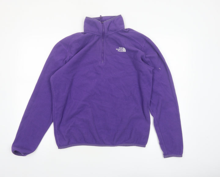 The North Face Men's Purple Fleece 1/4 Zip Pullover Sweatshirt Size M