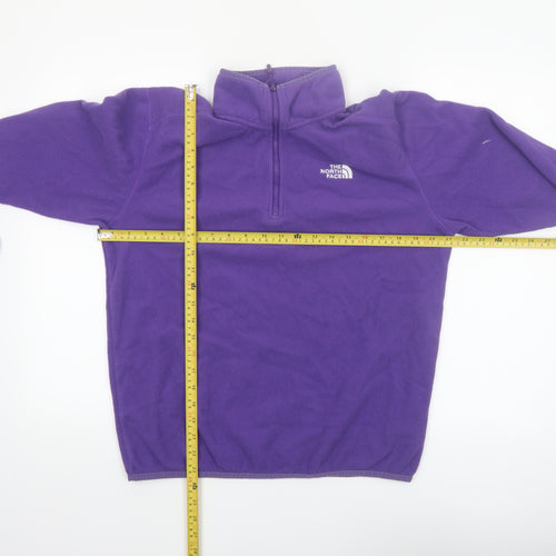 The North Face Men's Purple Fleece 1/4 Zip Pullover Sweatshirt Size M