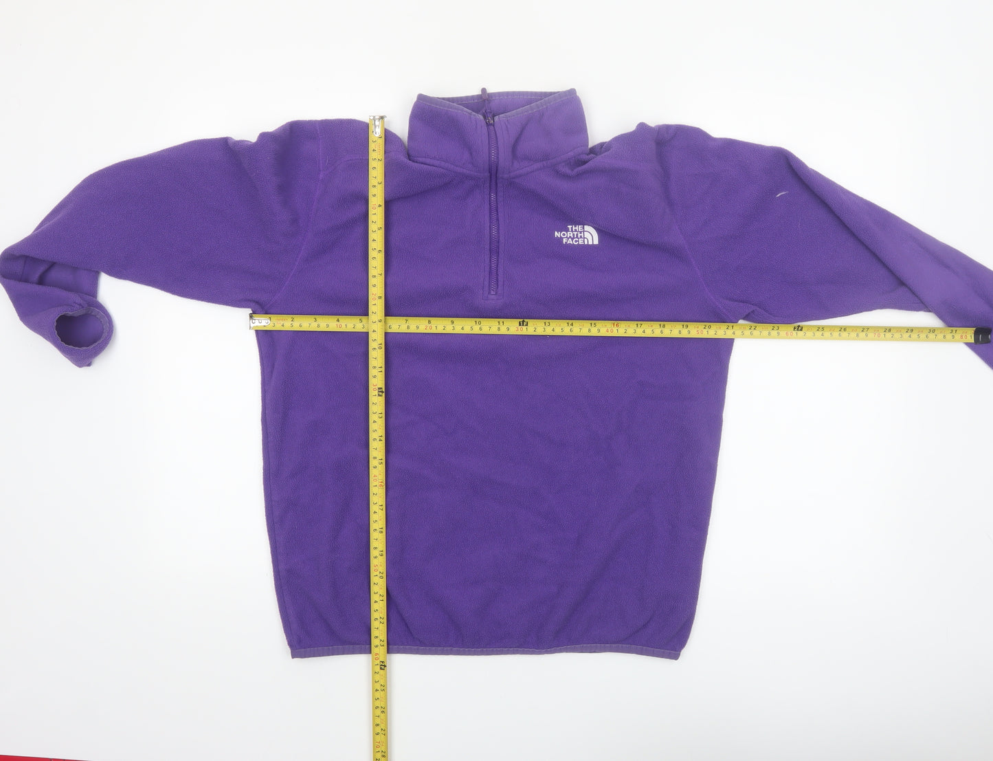The North Face Men's Purple Fleece 1/4 Zip Pullover Sweatshirt Size M